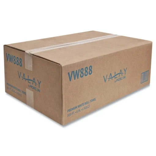 Morcon Paper Valay 8 in. x 800 ft. Proprietary TAD Roll Towels - White (6 Rolls/Carton)