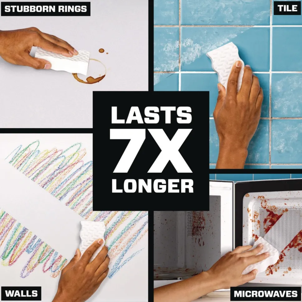 Mr. Clean 4.6 in. x 2.3 in. 1.2 in. Thick Ultra-Thick Magic Eraser - White (10/Carton)