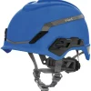 MSA V-Gard H1 Fas-Trac III No-Vent Safety Helmet - Standard, Blue