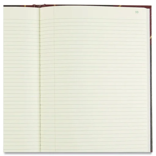 National Texthide Eye-Ease 14.25 in. x 8.75 in. Sheets Record Book - Black/Burgundy/Gold Cover