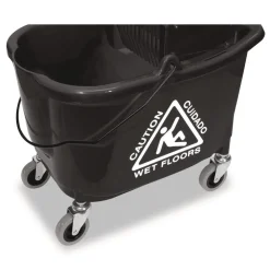 Nexstep Commercial Products Premier Downpress Mop Bucket and Wringer, 35 qt, Black