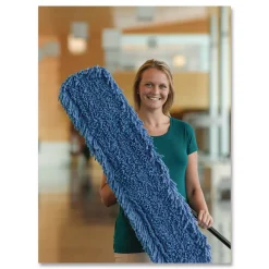 Nexstep Commercial Products MaxiTwist Microfiber Dust Mops, Microfiber, 24-in x 5-in, Blue