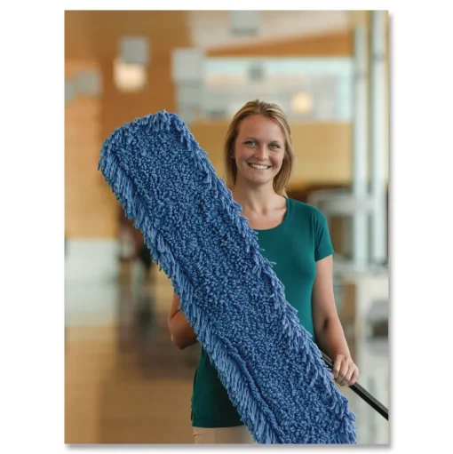 Nexstep Commercial Products MaxiTwist Microfiber Dust Mops, Microfiber, 24-in x 5-in, Blue