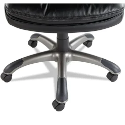 OIF Executive Swivel/Tilt Leather High-Back Chair (Fixed Arched Arms/Black)