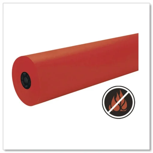 Pacon 36 in. x 1000 ft. 40 lb Cover Weight Decorol Flame Retardant Art Rolls - Cherry Red (1-Roll)