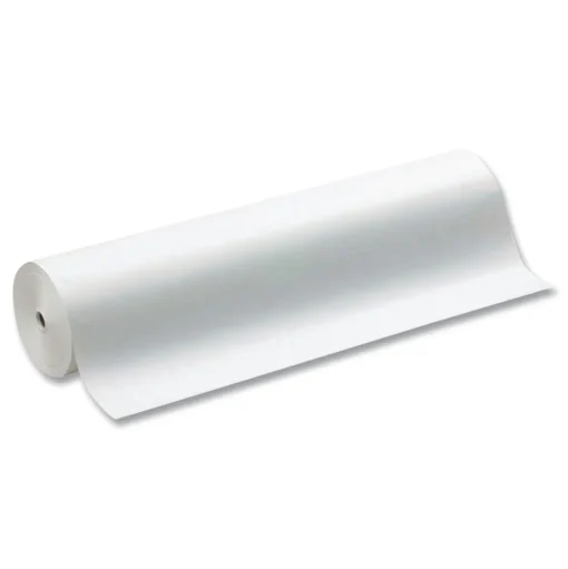 Pacon 36 in. x 1000 ft. 40 lb Cover Weight Decorol Flame Retardant Art Rolls - Frost White (1-Roll)