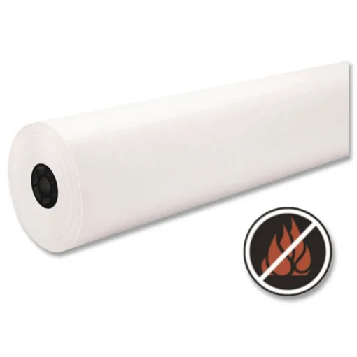 Pacon 36 in. x 1000 ft. 40 lb Cover Weight Decorol Flame Retardant Art Rolls - Frost White (1-Roll)
