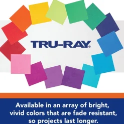 Pacon 9 in. x 12 in. 76 lbs. Text Weight Tru-Ray Construction Paper - White (50 Packs/Carton)