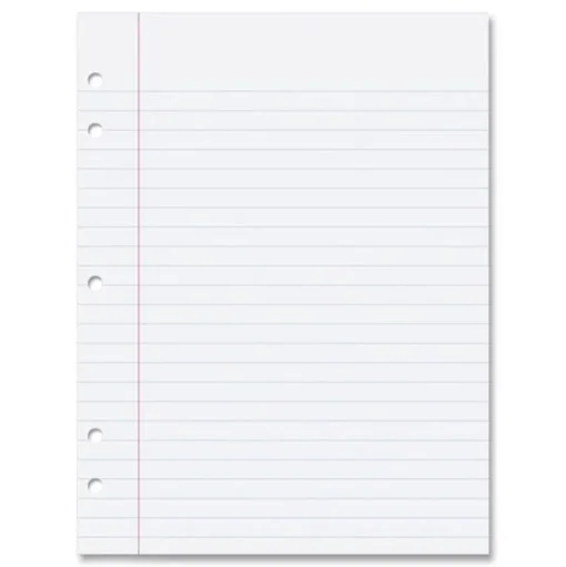 Pacon 8 in. x 10.5 in. 5-Hole Wide/Legal Rule Composition Paper (500/Pack)