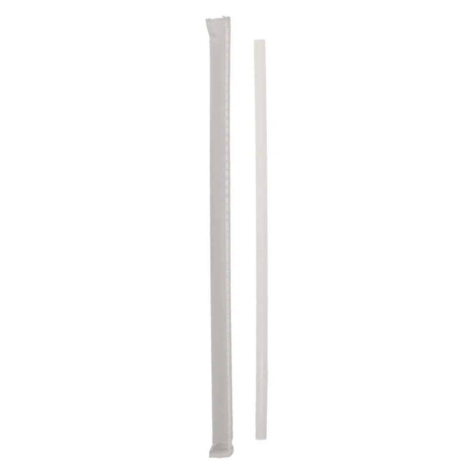 Pactiv Corp. 10.25 in. Giant Paper-Wrapped Straw - Translucent (1800/Carton)