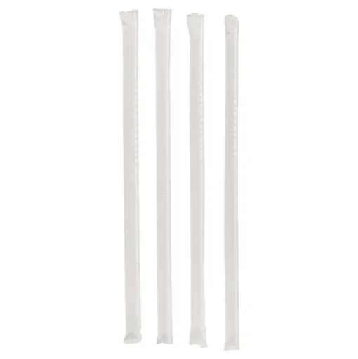 Pactiv Corp. 10.25 in. Giant Paper-Wrapped Straw - Translucent (1800/Carton)