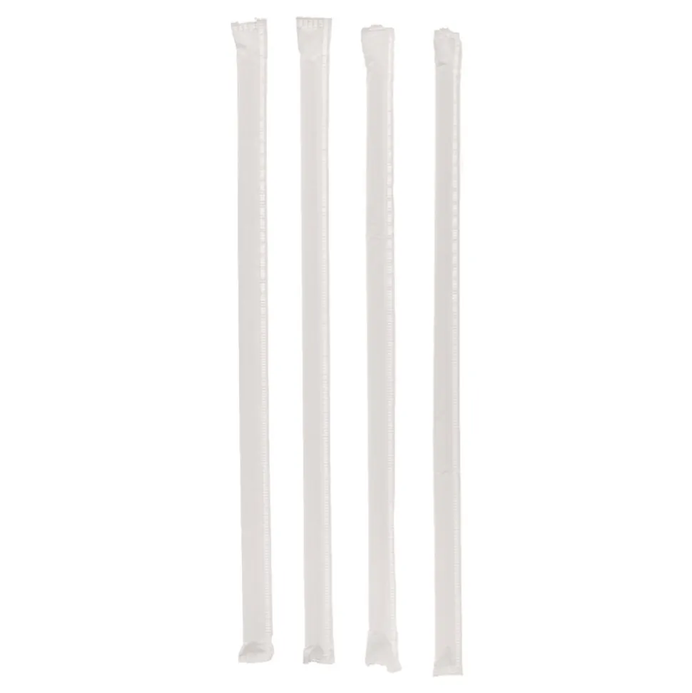Pactiv Corp. 10.25 in. Giant Paper-Wrapped Straw - Translucent (1800/Carton)