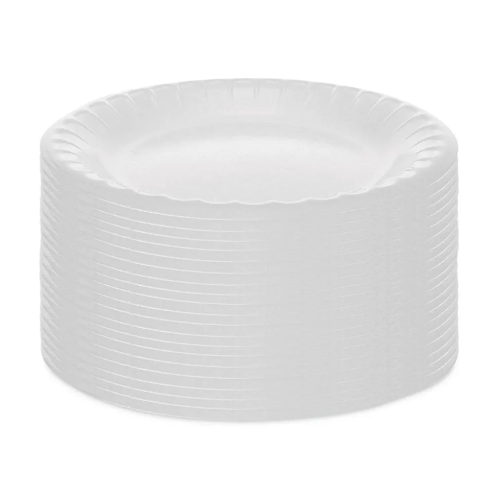 Pactiv Corp. 6 in. Placesetter Deluxe Laminated Foam Dinnerware Plate - White (1000/Carton)