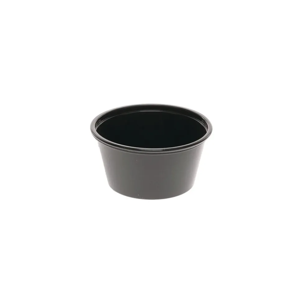 Pactiv Corp. 2 oz. Plastic Portion Cup - Black (2400/Carton)