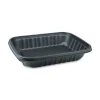 Pactiv Corp. EarthChoice Entree2Go 11.75 in. x 8.75 in. x 2.13 in. 64 oz. Plastic Takeout Container - Black (200/Carton)