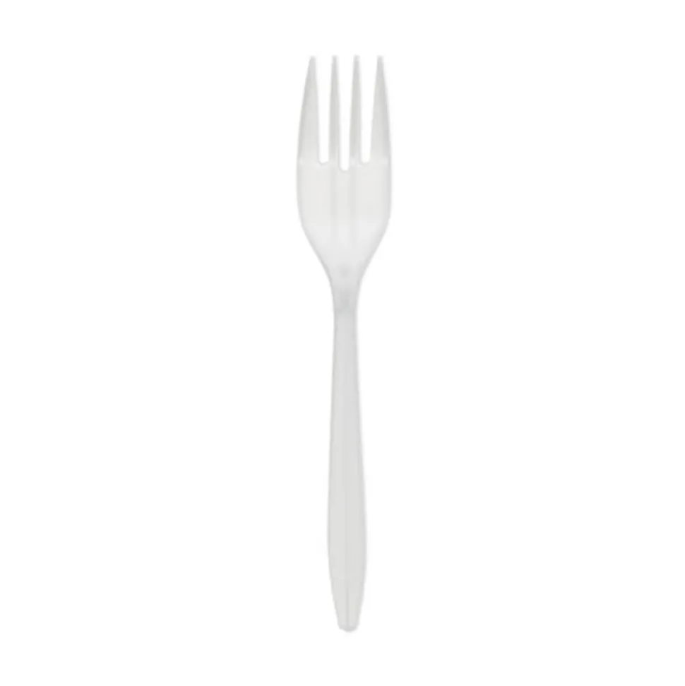 Pactiv Corp. Fieldware Mediumweight Fork Cutlery - White (1,000/Carton)