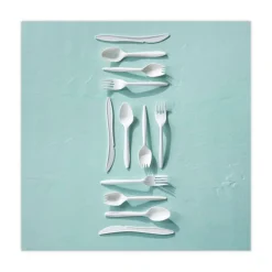 Pactiv Corp. Fieldware Mediumweight Fork Cutlery - White (1,000/Carton)