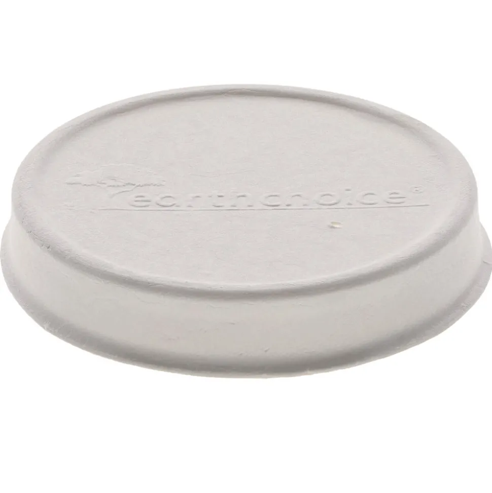Pactiv Corp. LMC81216ECBB 4 in. EarthChoice PFAS-Free Compostable Sugarcane Soup Cup Lid - White (500/Carton)