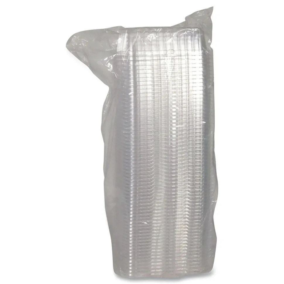 Pactiv Corp. 17S Deep Dome 8.3 in. x 4.8 in. x 2.1 in. Plastic OPS Dome-Style Lid - Clear