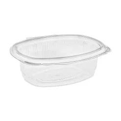 Pactiv Corp. YCA910240000 EarthChoice 24 oz. Recycled PET Hinged Container - Clear (280/Carton)