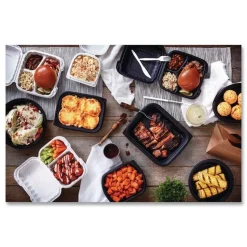 Pactiv Corp. YCN806000000 EarthChoice SmartLock 6 in. x 6 in. x 3.1 in. Microwaveable MFPP Hinged Lid Containers - White (400/Carton)