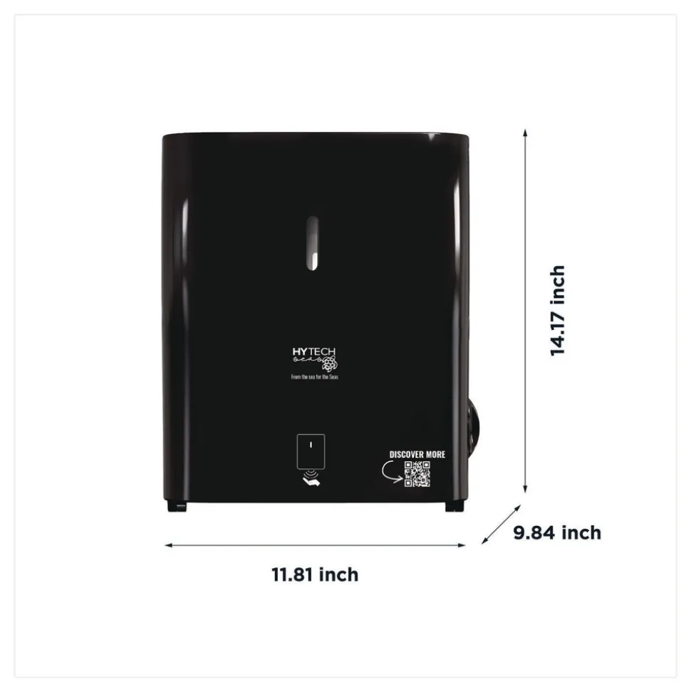 Papernet 11.8 x 9.8 x 14.2 Hy Tech Automatic Towel Dispenser - Black (1/Carton)