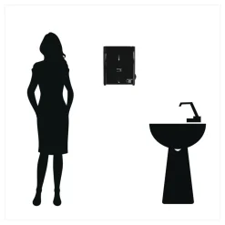 Papernet 11.8 x 9.8 x 14.2 Hy Tech Automatic Towel Dispenser - Black (1/Carton)