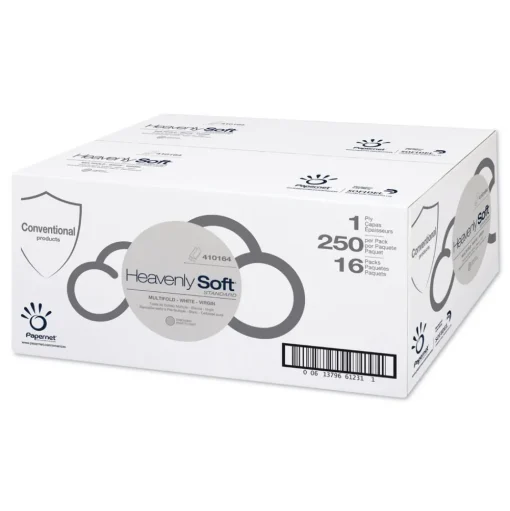 Papernet 1-Ply 9.49 x 9.25 Heavenly Soft Standard Multi-Fold Towels - White (16/Carton)