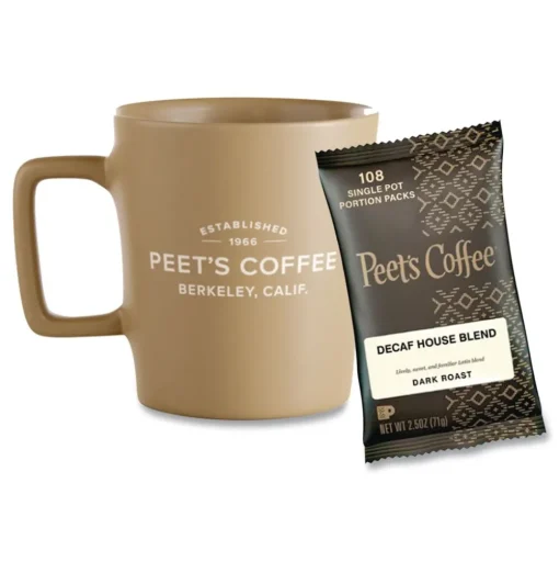 Peet's Coffee & Tea 504913 House Blend 2.5 oz. Frack Pack Decaf Coffee Portion Packs (18/Box)