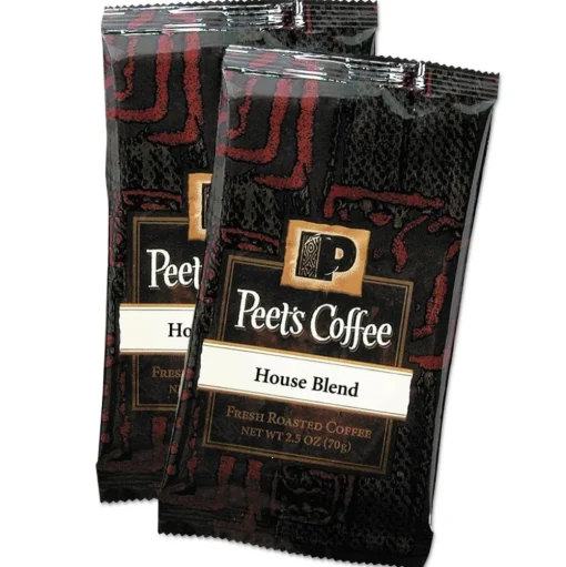 Peet's Coffee & Tea 504915 House Blend 2.5 oz. Frack Pack Coffee Portion Packs (18/Box)