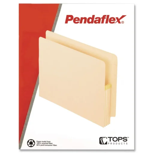 Pendaflex 3.5 in. Expansion Letter Size Convertible End Tab File Pockets - Manila (25/Box)