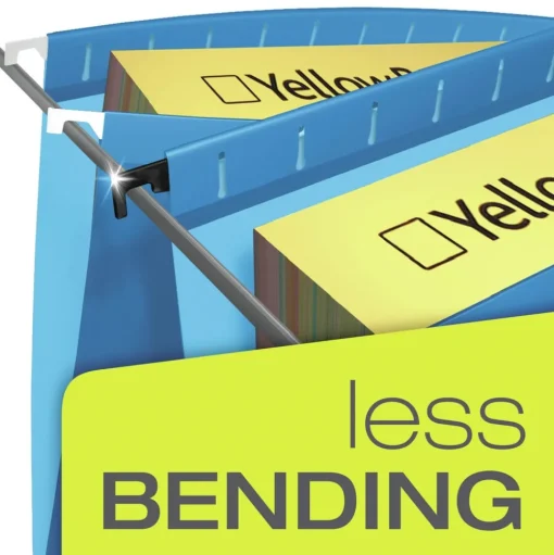 Pendaflex 1/5-Cut Tabs 3 in. Capacity 1 Section Letter Size SureHook Reinforced Extra-Capacity Hanging Box File - Blue (25/Box)