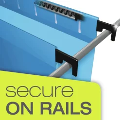 Pendaflex SureHook 3 in. Capacity 1/5-Cut Tabs 1 Section Legal Size Reinforced Extra-Capacity Hanging Box File - Blue (25/Box)