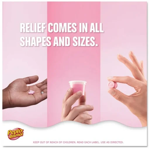 Pepto-Bismol Chewable Tablets, Original Flavor, 30/box, 24 Box/carton