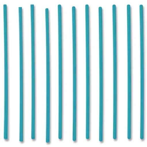 phade 511170 5 in. PHA Marine Biodegradable Stir Straws - Ocean Blue (1000/Box, 6 Boxes/Carton)