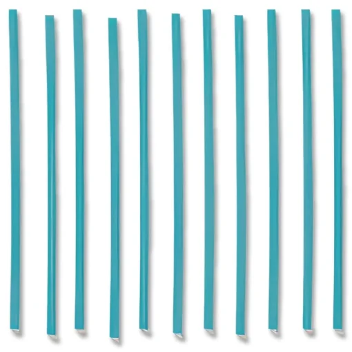 phade 511181 5 in. PHA Marine Biodegradable Stir Straws - Ocean Blue (1000/Box, 6 Boxes/Carton)