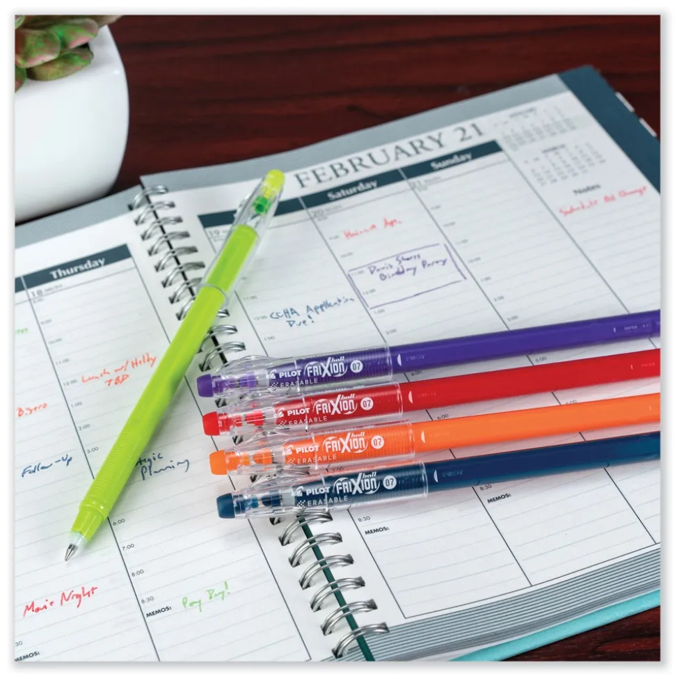 Pilot FriXion ColorSticks Fine 0.7 mm Erasable Gel Pen - Red Ink/Red Barrel (1-Dozen)