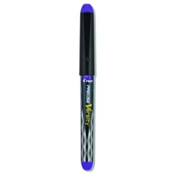 Pilot Varsity Medium 1 mm Fountain Pen - Purple Ink/Clear/Black/Purple Barrel