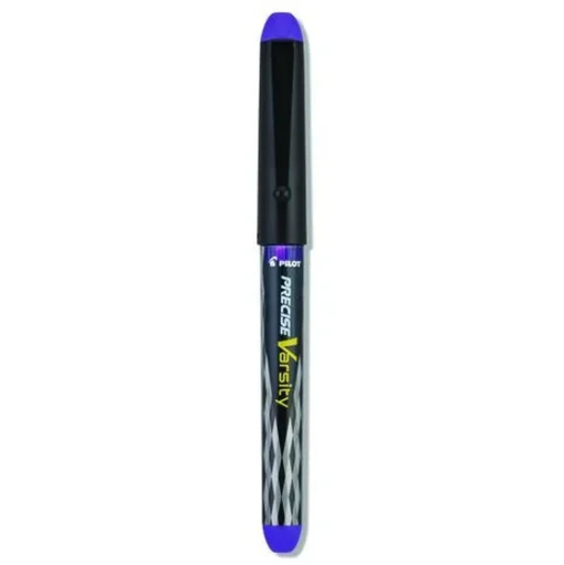 Pilot Varsity Medium 1 mm Fountain Pen - Purple Ink/Clear/Black/Purple Barrel