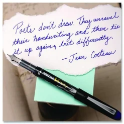 Pilot Varsity Medium 1 mm Fountain Pen - Purple Ink/Clear/Black/Purple Barrel