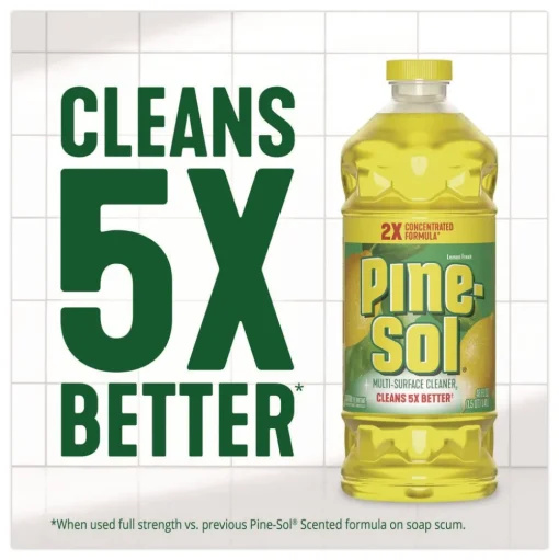 Pine-Sol 14 oz. Bottle Concentrated Multi-Surface Cleaner - Lemon Fresh Scent (12/Carton)