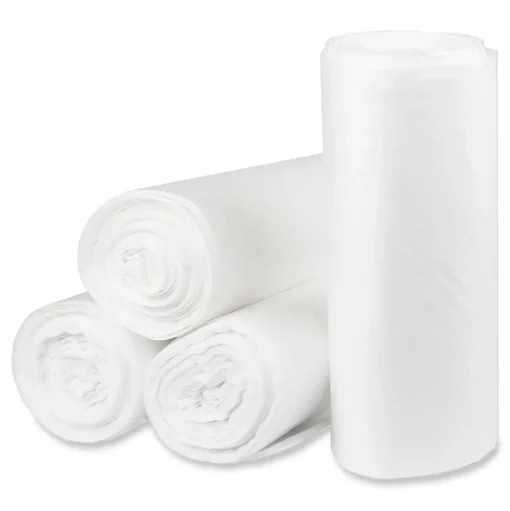 Pitt Plastics Eco Strong Plus 38 in. x 58 in. 16 mic 60 Gallon Can Liners - Natural (200/Carton)