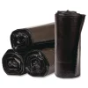Pitt Plastics Eco Strong Can Liners 60 gal 1.35 mil 38-in x 58-in Black Perforated Roll 100/Carton