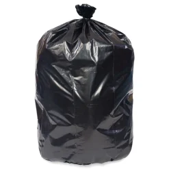 Pitt Plastics Eco Strong Can Liners 60 gal 1.35 mil 38-in x 58-in Black Perforated Roll 100/Carton