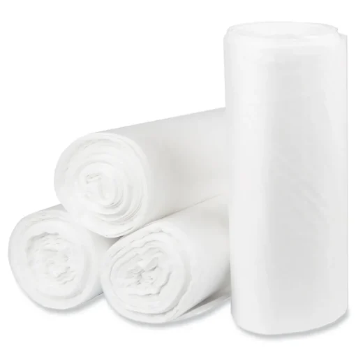 Pitt Plastics Eco Strong Plus 40 in. x 46 in. 16 mic 40 Gallon Can Liners - Natural (250/Carton)