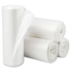 Pitt Plastics Eco Strong Plus 40 in. x 46 in. 14 mic 40 Gallon Can Liners - Natural (250/Carton)