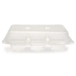 Plastifar Bakery Containers, Muffin/Cupcake, 7.25 x 9.88 x 3.13, Clear, 250/Carton