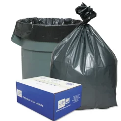 Platinum Plus 1507253 30 in. x 36 in. 30-Gallon 1.35 mil. Can Liners - Gray (100/Carton)