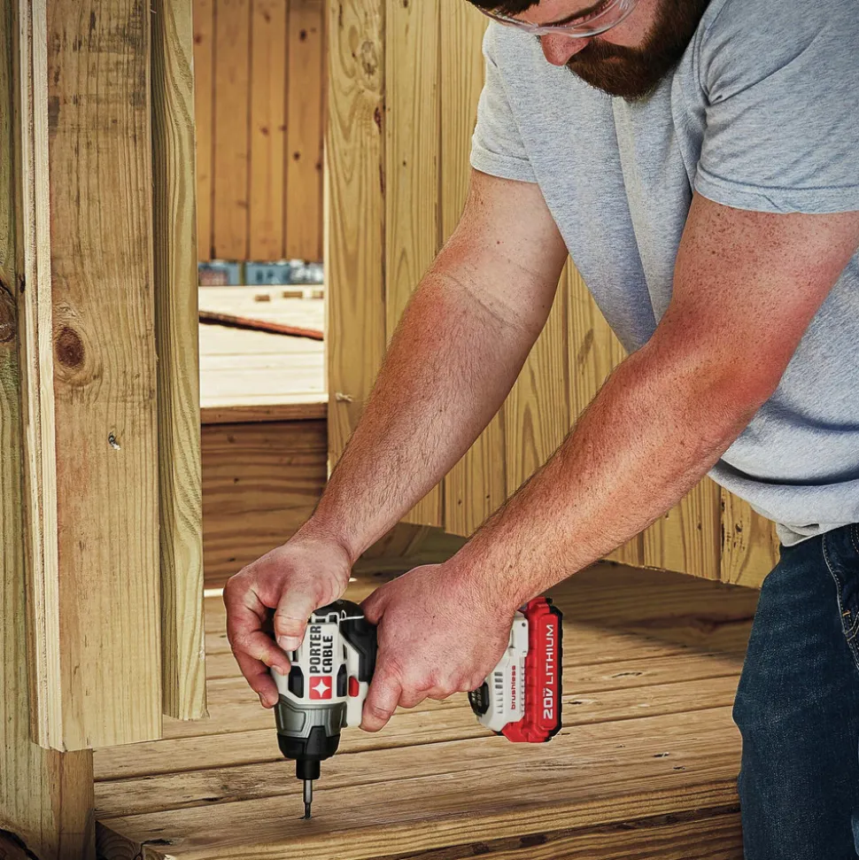 Porter-Cable 20V MAX 1.5 Ah Cordless Lithium-Ion Brushless 1/4 in. Impact Driver Kit