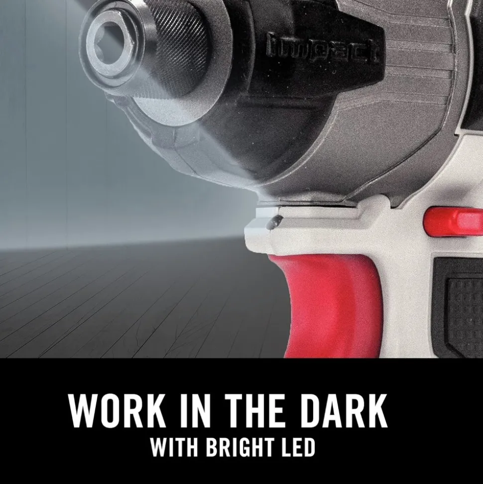 Porter-Cable 20V MAX 1.3 Ah Cordless Lithium-Ion 1/4 in. Hex Impact Driver Kit